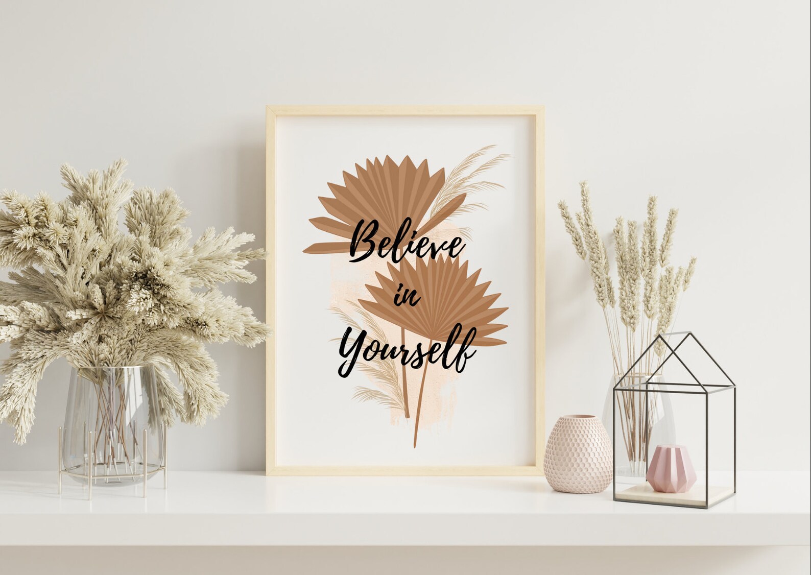 Boho quote wall art print Rustic feel home decor Etsy