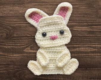 Bunny Rabbit crochet motif applique pattern | Easter Project