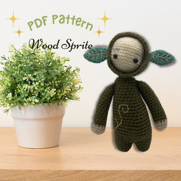 Woodland sprite crochet pattern, Forest folk crochet, amigurumi patterns