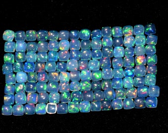 3MM Ethiopian Opal cushion 110 Pcs AAA Quality Opal Cabochon - Ethiopian Opal cushion Cabochon S-0942