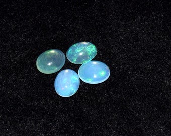 Ethiopian Opal 8X10 mm size Cabs Pack of 4 Pieces  AAA Quality (AAA Grade) Opal Cabochon - Ethiopian Opal Oval Cabochon S-1185