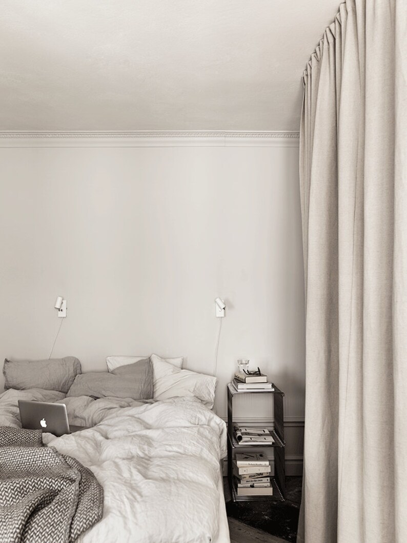 Leinenvorhang Flachs langer Leinenvorhang 52'' x | Etsy