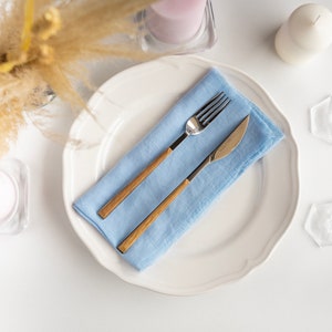 Table linens napkins. Pink Frayed Napkins. Rustic Table Decor. Dinner Cloth napkins set. Wedding napkins. blue sky