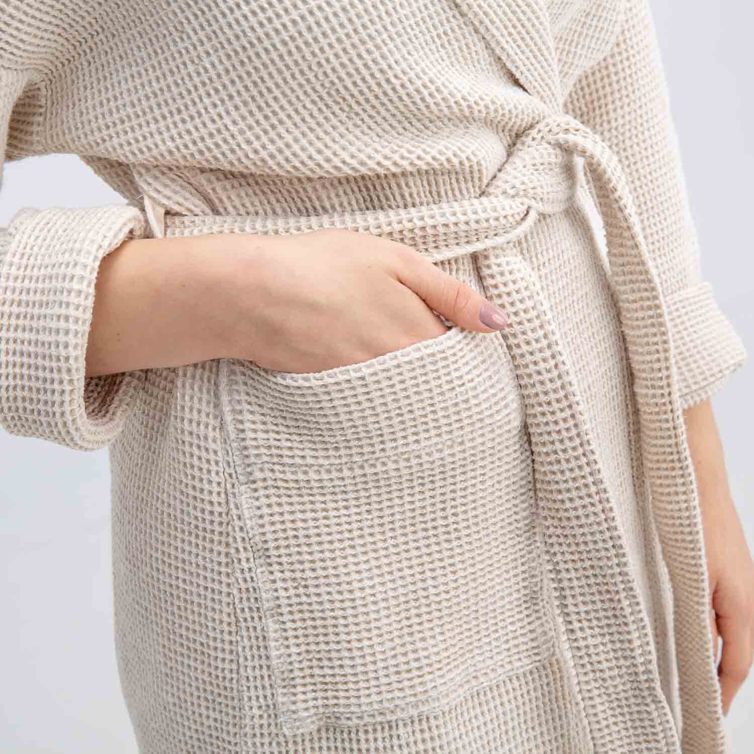 Linen Bathrobe With Hood Waffle Linen Bathrobe Bathrobes Etsy