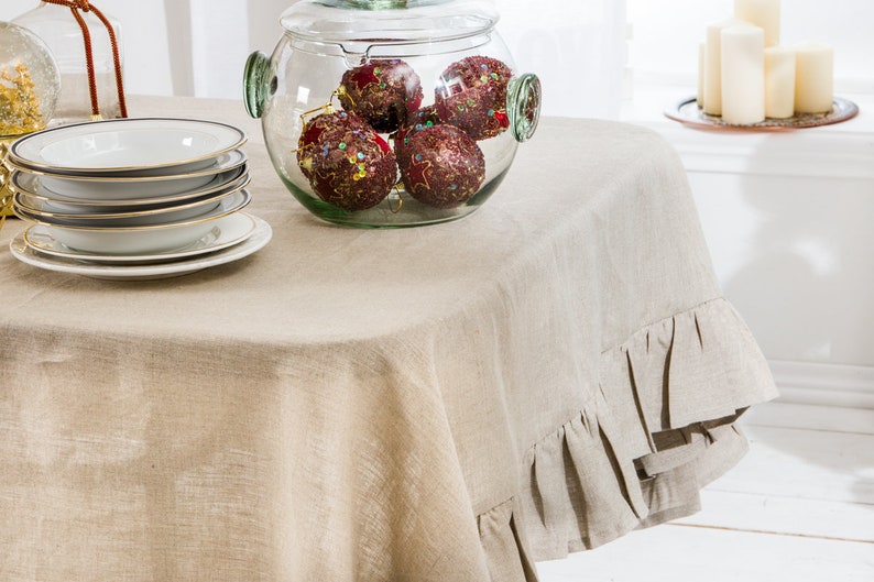 Linen Tablecloth in Various Colors. Washed Linen Table Cloth. Etsy