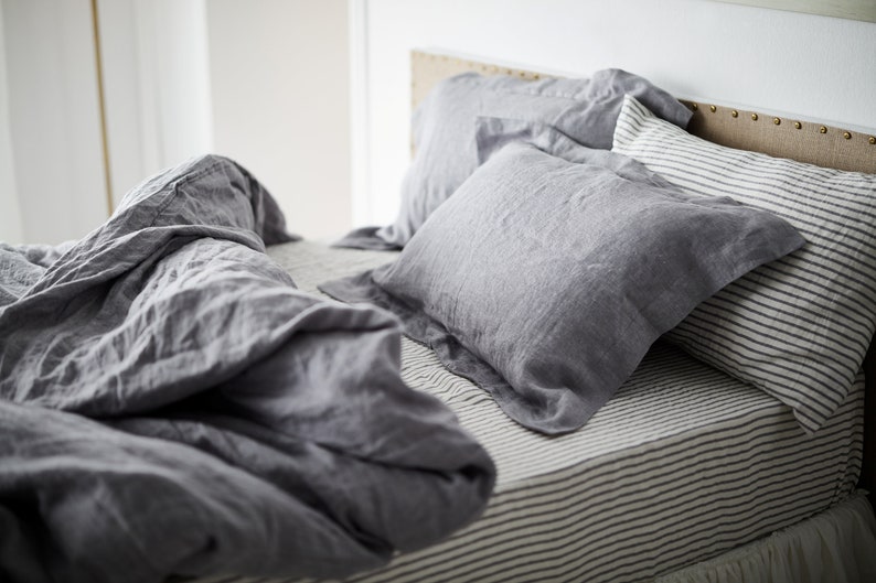 Linen Pillowcase With Envelope Closure 18 Colors Linen Pillow Etsy