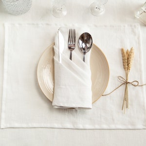 Cloth Linen Napkins. Light gray linen napkins. Rustic Table Decor. Cloth Napkins set. Wedding linen napkins. ivory