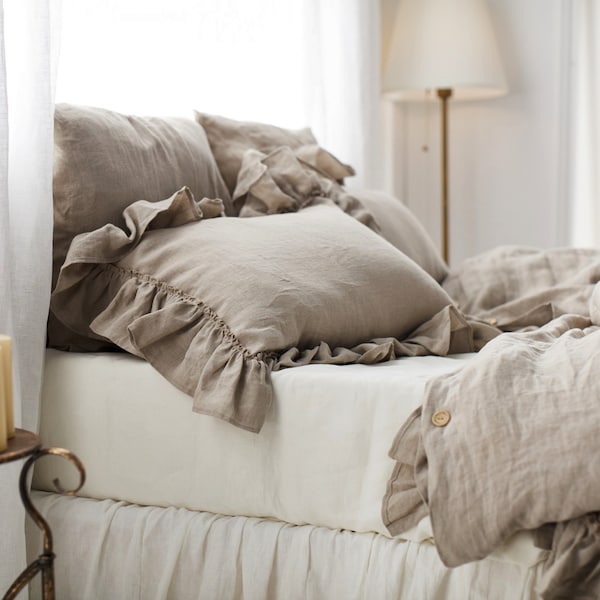 Ruffle Pillow Case Etsy