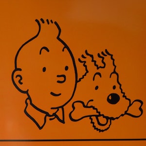 Photos of Tintin and Snowy