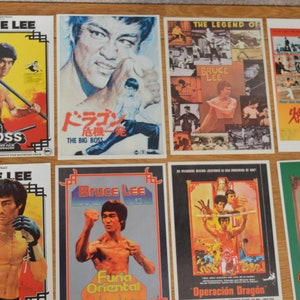 18 Vintage Bruce Lee Filmpostkarten