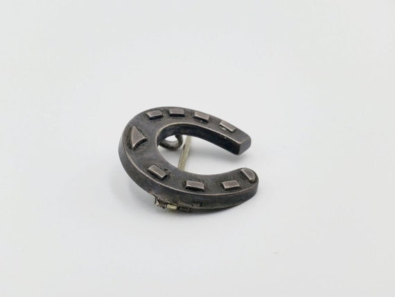 Victorian Silver horseshoe pin. - image 1