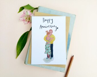 A6 Card Happy Anniversary Card Blank Card Love Card Anniversary Card For Him Anniversary Card For Her Card For Couples