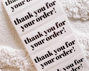 Packaging Stickers | thank you for your order Sticker | Thermal Labels | Shipping Label | Small Business Package