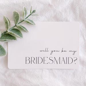 Cartão de madrinha de casamento | Cartões de festa de casamento | Papel branco simples