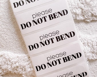 Please Do Not Bend Stickers | Thermal Labels | Shipping Sticker | Small Business Label | Bulk Packaging Stickers