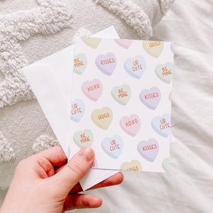 | de cartes Candy Hearts Cartes de vœux de la Saint-Valentin | Galentines