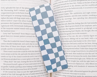 Blue Checker Bookmark | Checkered Cute Book Mark | Patterned Books | Book Lover