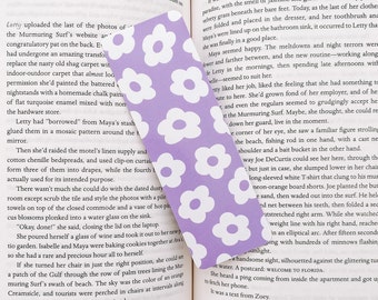 Purple Flower Bookmark | Lilac Cute Book Mark | Light Purple Flowers | Lavender Books Lover