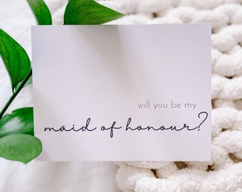 Will you be my maid of honour? | Bridesmaid Proposal Card | Wedding Cards | Maid of Honour Bridal Party