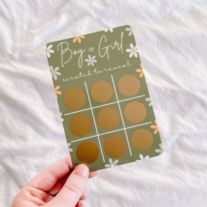 à gratter selon le sexe | Tic Tac Toe, bébé fille ou garçon