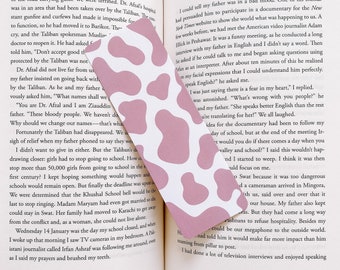 Pink Cow Print Bookmark | Cute Book Mark | Book Lover | Cow Lover | Books