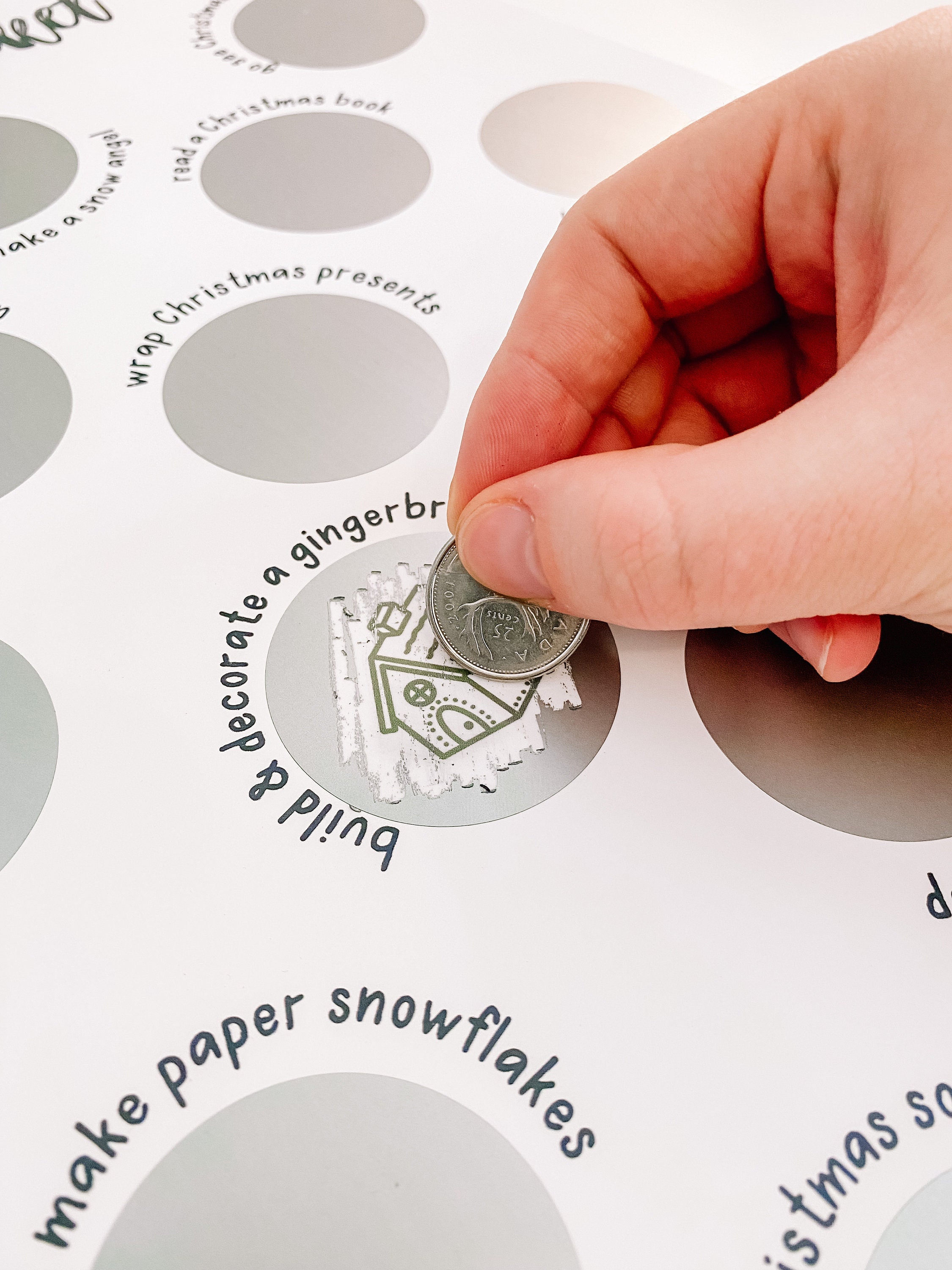 Kids Christmas Bucket List | Kid Holiday Activity | Activities Scratch Off Poster | To Do Game