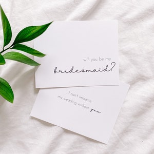 Will you be my Bridesmaid Bridesmaid Proposal Card Cute Bridesmaids Wedding Cards image 2