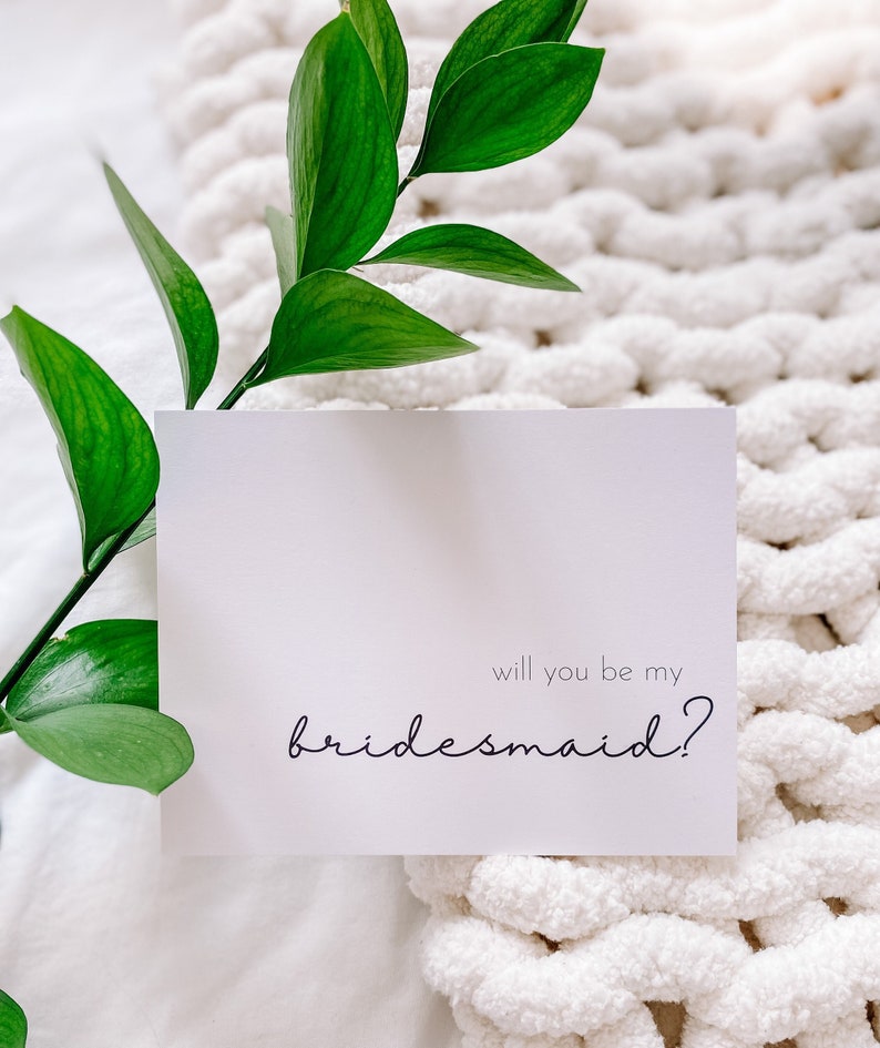 Will you be my Bridesmaid Bridesmaid Proposal Card Cute Bridesmaids Wedding Cards image 1