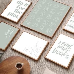 Green Book Prints  | Book Lover Art Print | Digital Download