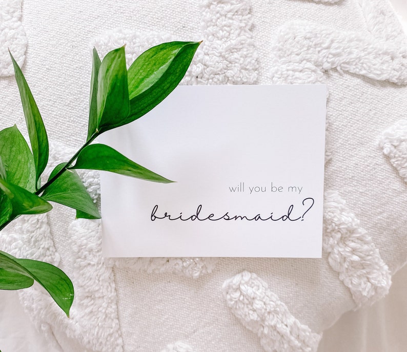 Will you be my Bridesmaid Bridesmaid Proposal Card Cute Bridesmaids Wedding Cards image 6