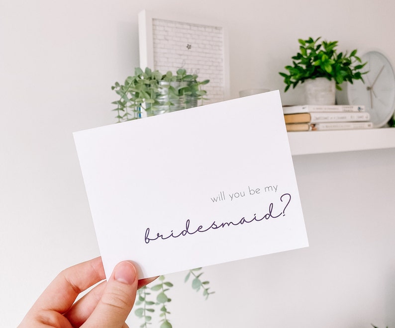 Will you be my Bridesmaid Bridesmaid Proposal Card Cute Bridesmaids Wedding Cards image 7