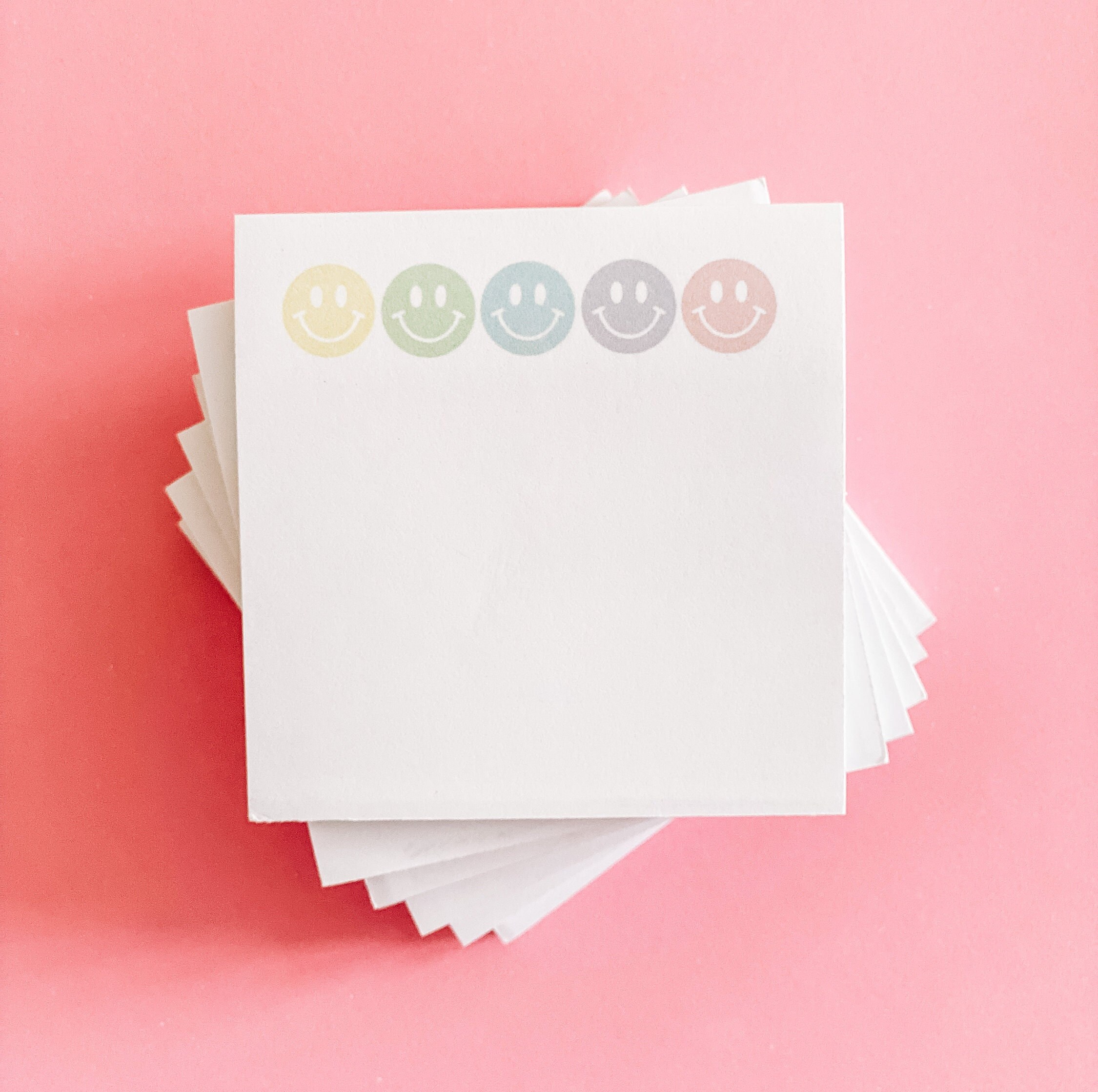 Smiley Face Sticky Notes Smiley Stationery Notepad Etsy Canada