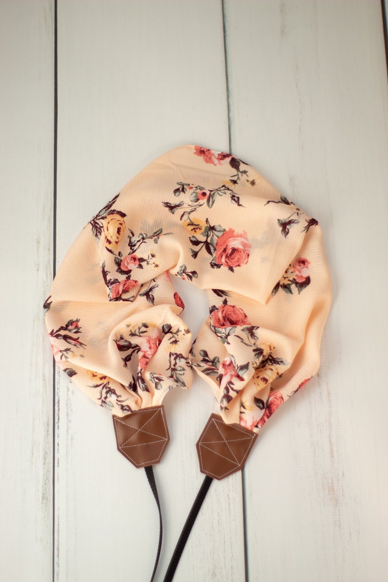 Floral camera strap dslr camera strap camera strap Scarf camera strap camera accessories photographer gift pink gift for her