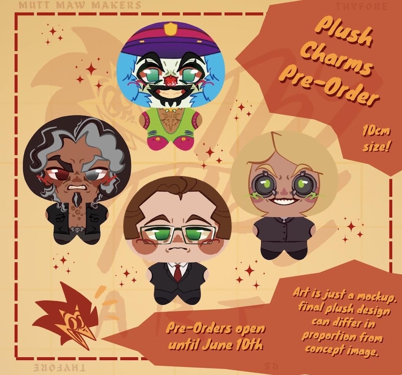 PRE-ORDER PlushKlok Plush Keychain - Side Characters (jul-aug shipping)