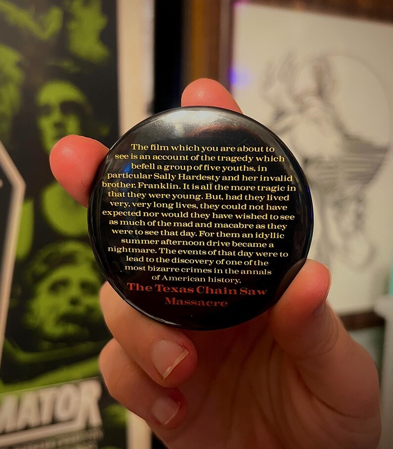 Texas Slasher Horror - Pinback Button - Etsy