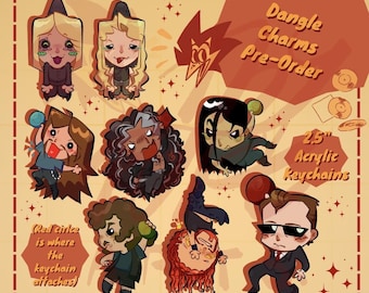 PRE-ORDER KAWAIIKLOK Acrylic Keychains -  Hanging (fanwork) (jul-aug shipping)
