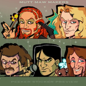 METALOCALYPSE Peeker stickers - Dethklok Band Members