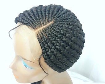 Cornrows/Ghana braids braided wig. Colour 1B/33