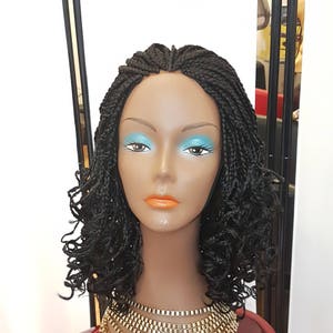 Braided wig. Curly single braid wig. Colour 1B