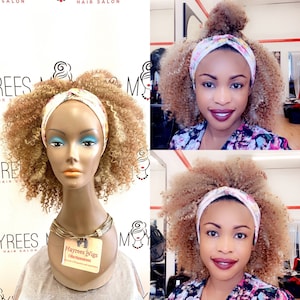 Headband wig. Afro half wig