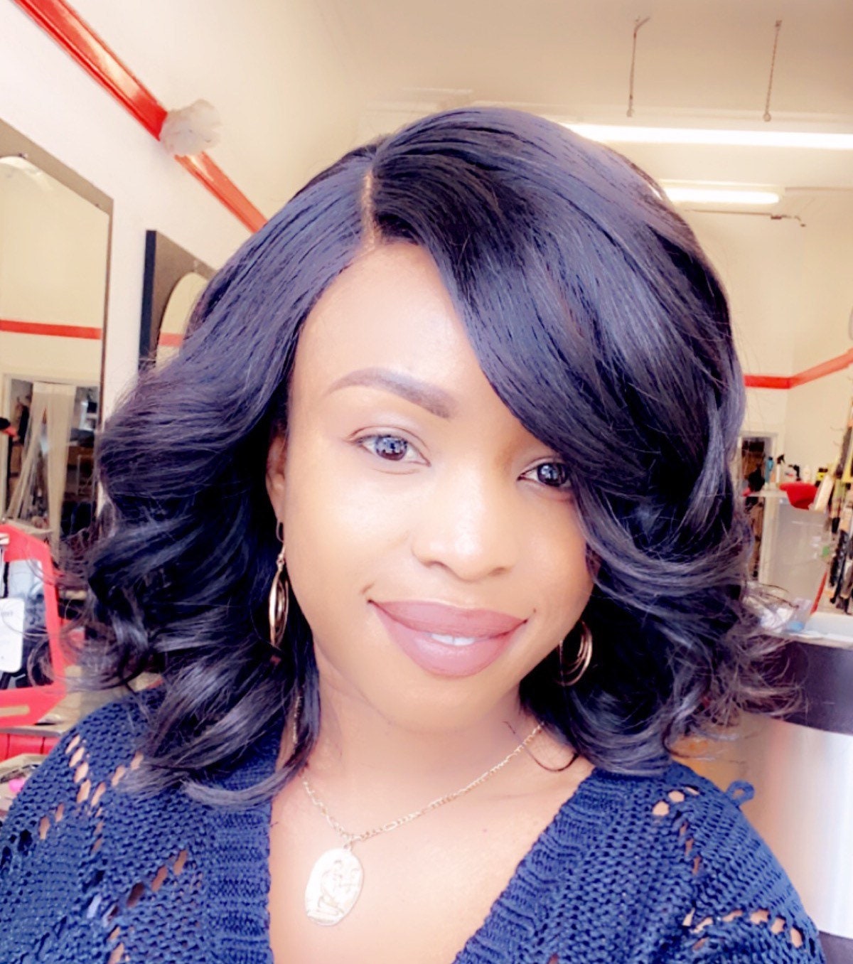 Handmade Curly Bob Wig With Closure. Quality Virgin Hair. - Etsy