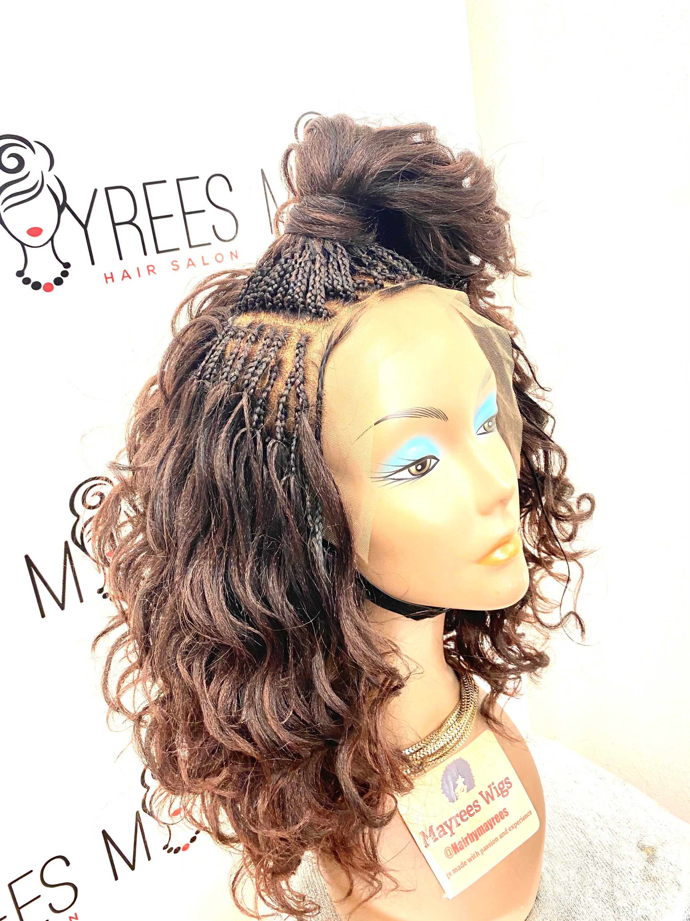 Kima Ocean Wave Braided Wig.(lace Frontal) - Etsy