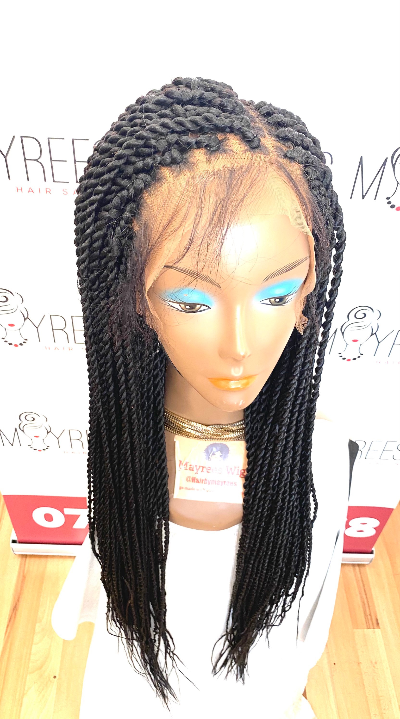 耳から耳までのレースフロントセネガルツイスト。ミディアムサイズ、18〜20インチ - Etsy 日本, image size:1664x2992