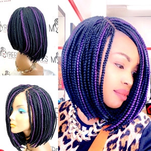 Handmade Bob braided wig (the odo wig), with closure, colour 1B/33