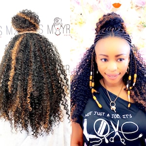 2 piece curly wig