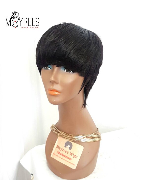 Pixie Bowl Mushroom Cut Wig Etsy