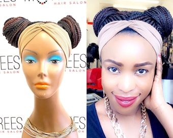 Double ponytail headband wig