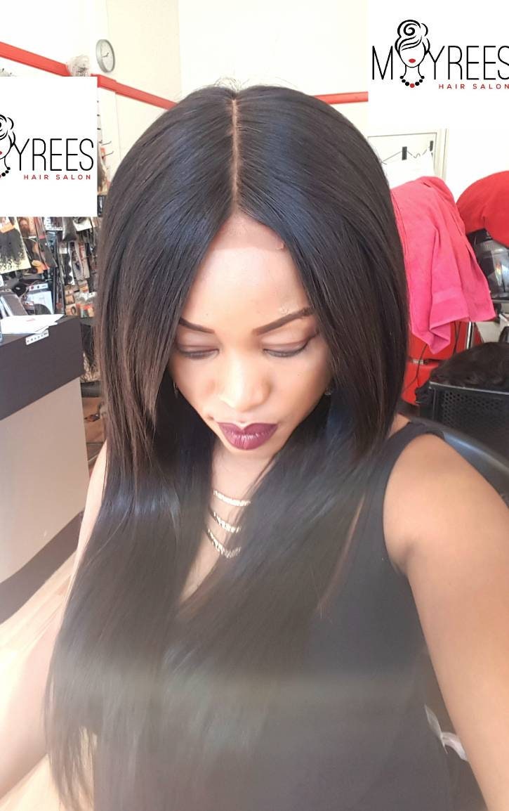 Peruvian straight wig with closure attached Amazon.com : Straight Human Hair 3 Bundles with Closure (20  main image 2