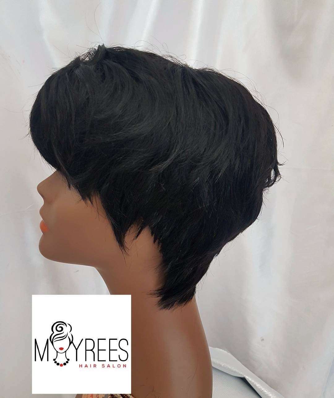 Pixie Cut Wig With 27 Pieces Human Hair Etsy