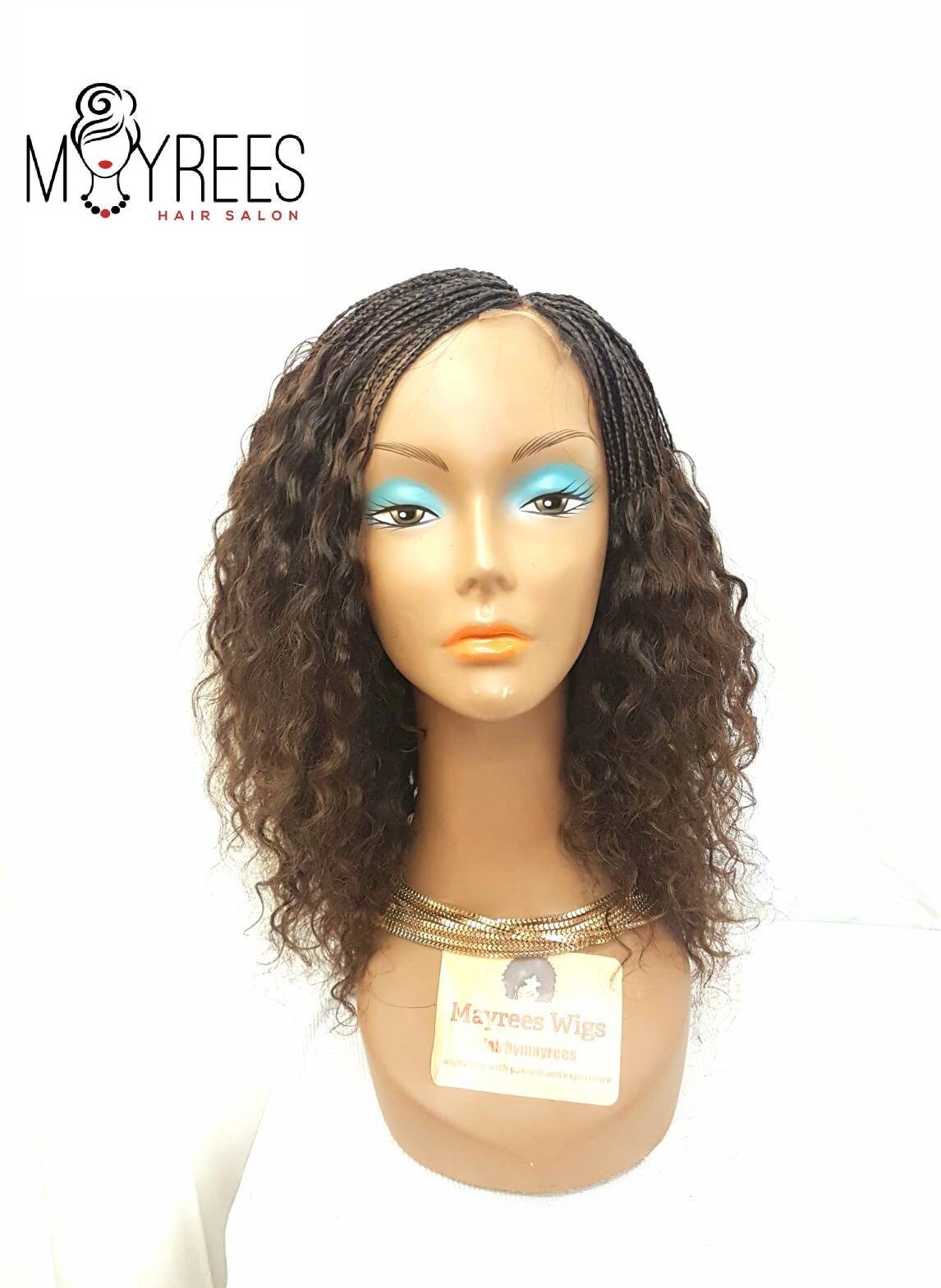 Virgin hair pick and drop braided wigdeep wave peruvian Etsy